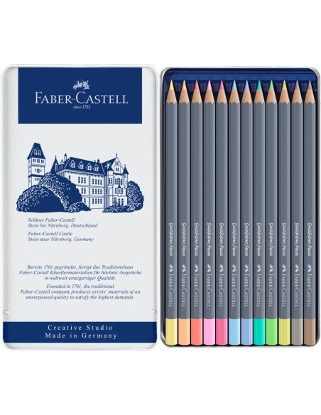 Akvarellpliiatsid Faber-Castell Goldfaber Aqua Creative Studio 12 värvi pastell