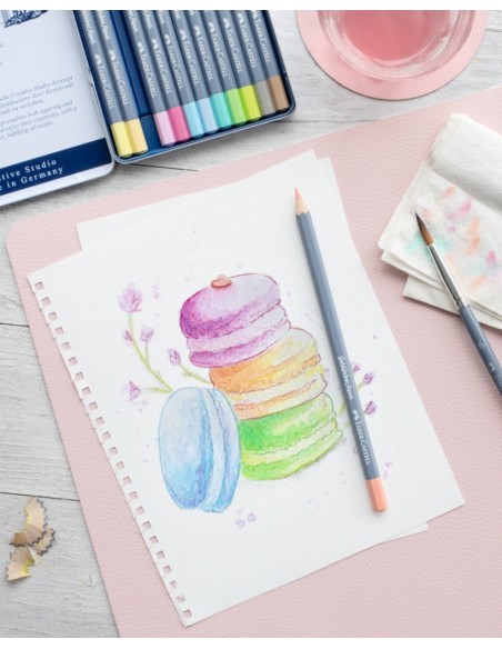 Gofa Aqua metal box of 12 pastel colours