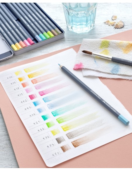 Akvarellpliiatsid Faber-Castell Goldfaber Aqua Creative Studio 12 värvi pastell
