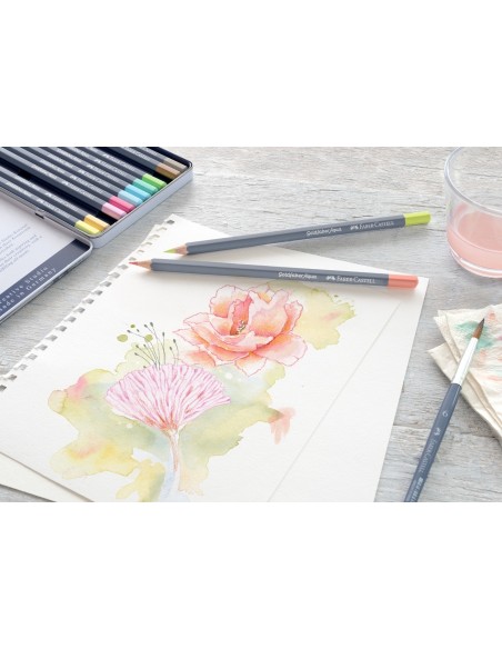 Akvarellpliiatsid Faber-Castell Goldfaber Aqua Creative Studio 12 värvi pastell