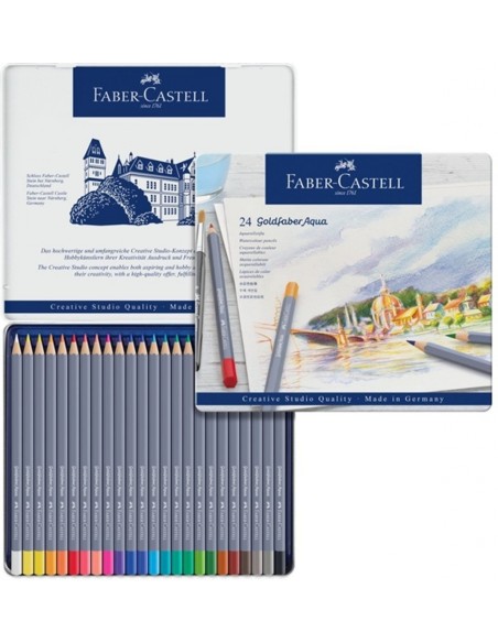 Akvarellpliiatsid Faber-Castell Goldfaber Aqua Creative Studio 24 värvi