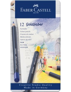 Faber-Castell Goldfaber colour pencil, tin of 12