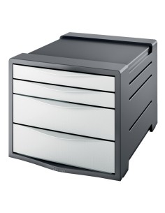 Sahtlikomplekt Esselte Vivida 4-sahtlit, kinnine, valge