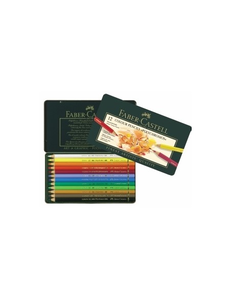Faber-Castell Polychromos artists´ colour pencil, tin of 12