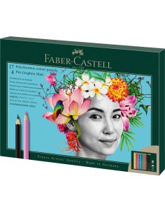 Kunstniku värvipliiatsid Faber-Castell Polychromos & Pitt Graphite Matt 23-osa