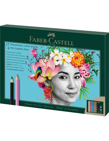 Kunstniku värvipliiatsid Faber-Castell Polychromos & Pitt Graphite Matt 23-osa