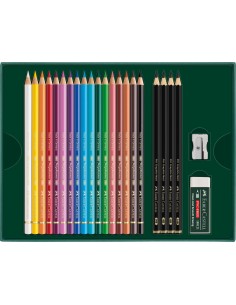 Kunstniku värvipliiatsid Faber-Castell Polychromos & Pitt Graphite Matt 23-osa 2