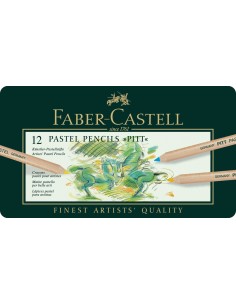 Pastellpliiatsid Faber-Castell Pitt söe Ø 4,3mm, 12-värvi 2