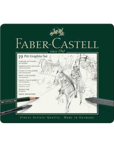 Faber-Castell Pitt Graphite set, tin of 19