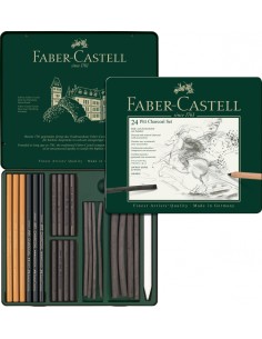 Faber-Castell Pitt Charcoal set, tin of 24