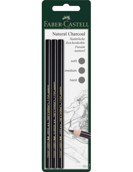 Söepliiats Faber-Castell Pitt 3tk/pk (soft, medium, hard)