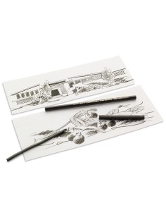 Faber-Castell Pitt natural charcoal pencil, blister card, one of each soft, medium, hard 2