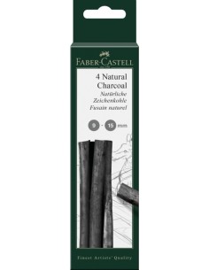 Faber-Castell Pitt natural charcoal stick, 9-15 mm, blister card