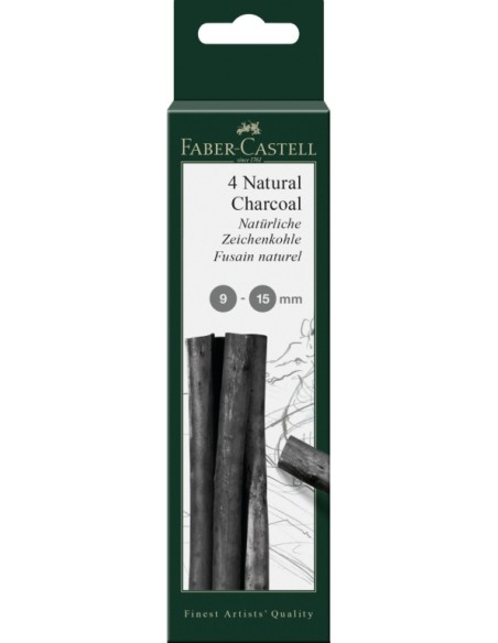 Faber-Castell Pitt natural charcoal stick, 9-15 mm, blister card