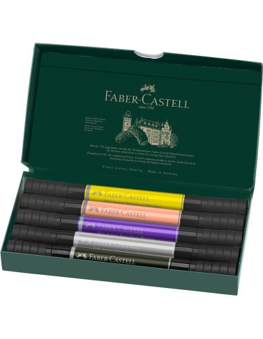 Pintsel-pliiats Faber-Castell Pitt Artist Pen kahepoolsed 5-värvi fashion