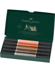 Pintsel-pliiats Faber-Castell Pitt Artist Pen kahepoolsed 5-värvi portrait 2