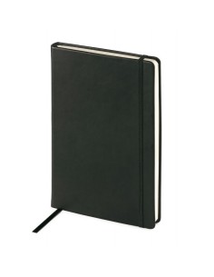 Notebook with Elastic A5 "MEGAPOLIS VELVET" black