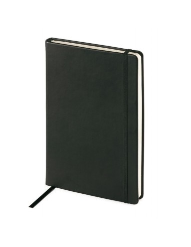 Notebook with Elastic A5 "MEGAPOLIS VELVET" black