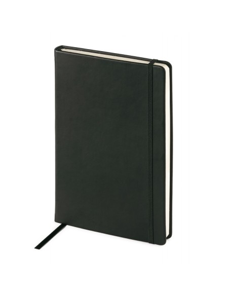Notebook with Elastic A5 "MEGAPOLIS VELVET" black