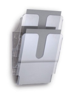 Infoalus Durable Flexiplus 2-osa seinale, vertikaalne, läbipaistev
