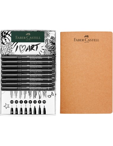 Set Pitt Artist Pen Fineliner+Sketchbook