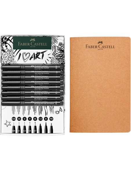 Set Pitt Artist Pen Fineliner+Sketchbook