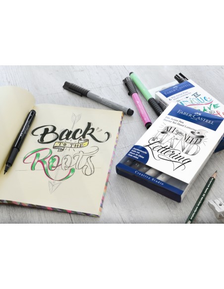 Pintsel-pliiats Faber-Castell Pitt Artist Pen kalligraafia 4-värvi