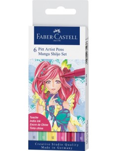 Pintsel-pliiats Faber-Castell PITT artist pen Shôjo 6-värvi