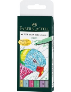 Pintsel-pliiats Faber-Castell PITT artist pen B pastell 6tk/pk