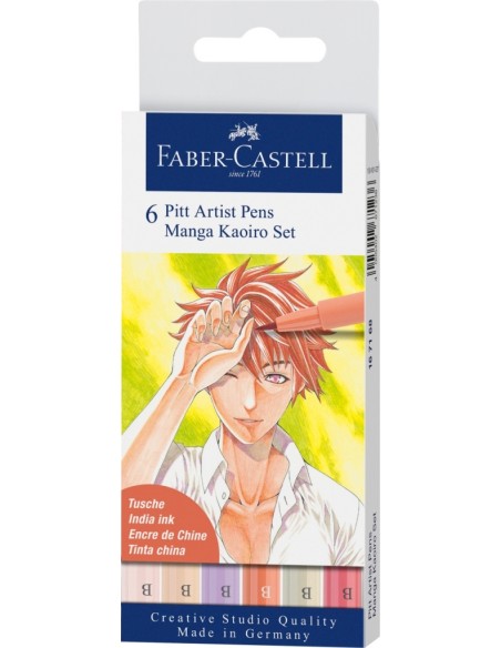 Pintsel-pliiats Faber-Castell PITT artist pen Kaoiro 6-värvi