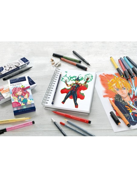 Pintsel-pliiats Faber-Castell PITT artist pen Kaoiro 6-värvi