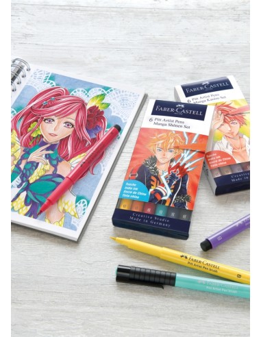 Pintsel-pliiats Faber-Castell PITT artist pen Kaoiro 6-värvi