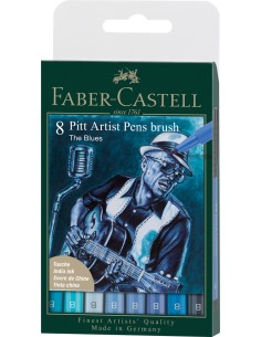 India ink Pitt Artist Pen Blues 8ct