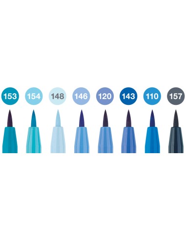 India ink Pitt Artist Pen Blues 8ct
