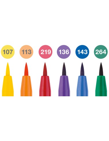 India ink Pitt Artist Pen B colour 6x