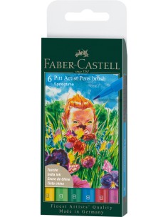 India ink Pitt Artist Pen B Spring 6x