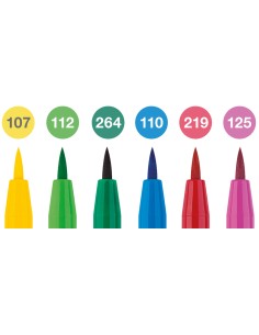 Pintsel-pliiats Faber-Castell Pitt Artist Pen kevad 6-värvi 2