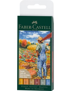 Pintsel-pliiats Faber-Castell Pitt Artist Pen sügis 6-värvi