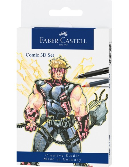Pintsel-pliiats Faber-Castell Pitt 11-värvi komiksi komplekt