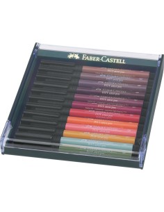 Pintsel-pliiats Faber-Castell PITT 12tk/pk maa toonid