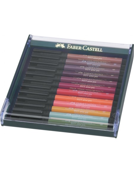 Pintsel-pliiats Faber-Castell PITT 12tk/pk maa toonid
