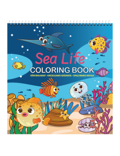 The creative colouring book College Sea Life  210x220/23 sheets, spiral on top