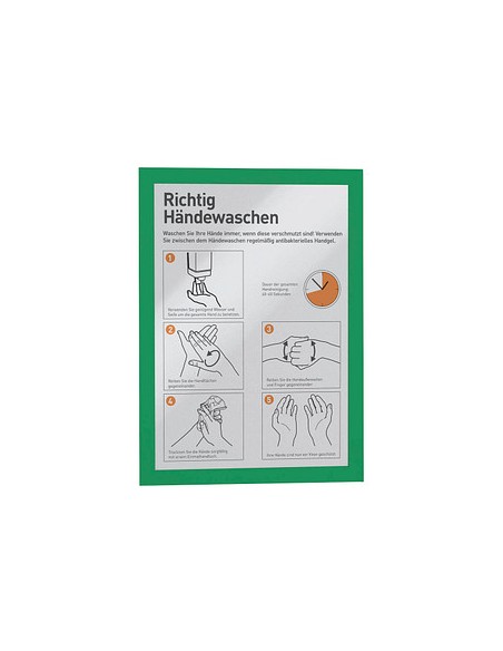 Magnetraam Durable DURAFRAME  Magnetic A4 roheline1tk