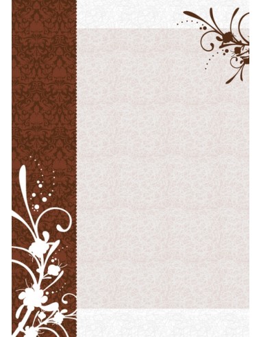 Diplomi põhjad College kartong A4/25, 170g/m2, pruunid lilled
