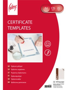Diplomi põhjad College kartong A4/25, 170g/m2, pruunid lilled 2