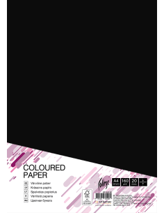 Cardboard College A4/20 sheets, Black B100, 160g/m2, loose sheets