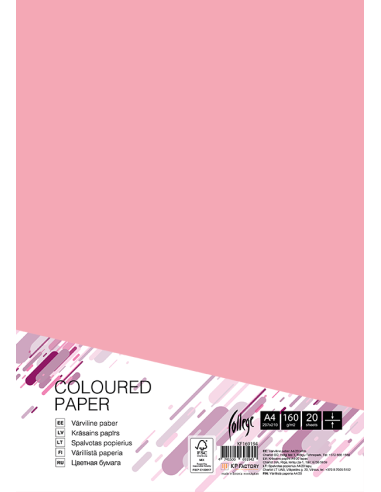 Cardboard College A4/20 sheets, PI25, 160g/m2,