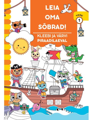 Leia oma sõbrad! Kleebi ja värvi piraadilaeval