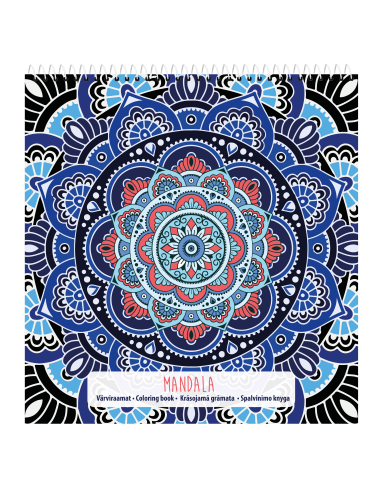 Värviraamat College Mandala 21x22cm 32L, spiraal lühemal küljel päises