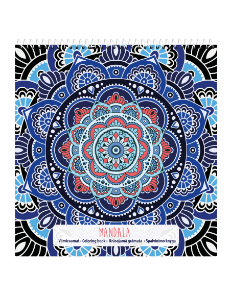 Värviraamat College Mandala 21x22cm 32L, spiraal lühemal küljel päises
